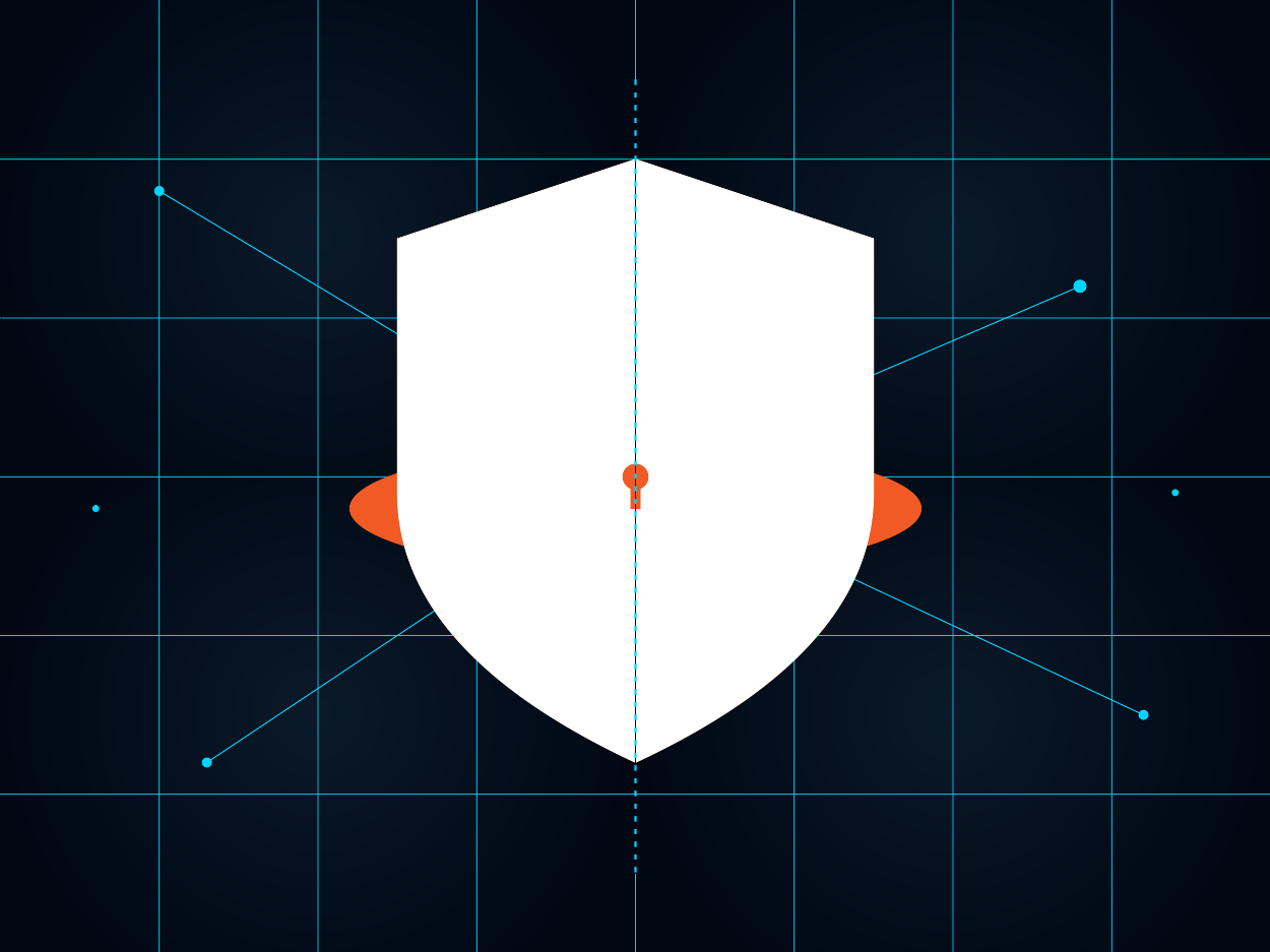 Escudo de ciberseguridad — Tecnología NetSensor con IA